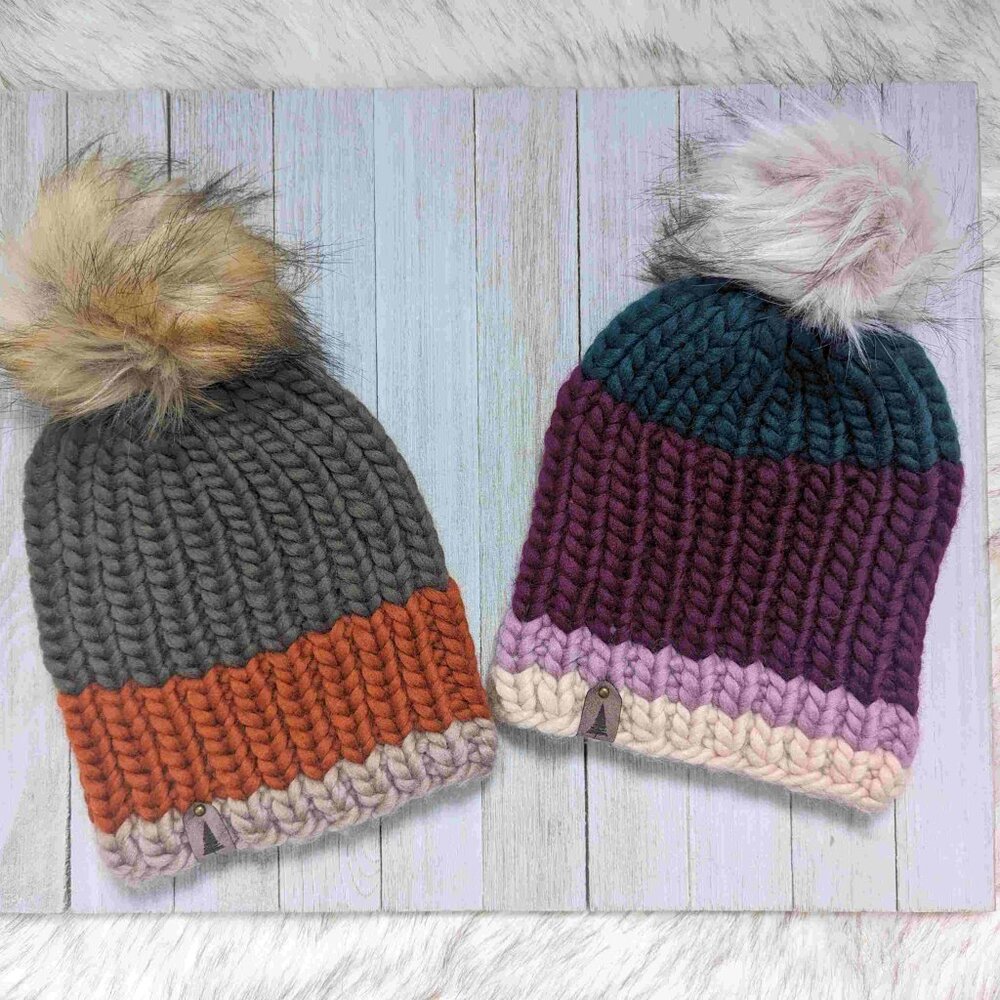 Hand Knit Luxury Ribbed Beanie - Picture 2 of 2
